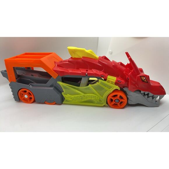 Hot Wheels City Dragon Launch Transporter Toy Car Track Set Storage Carrier - Picture 3 of 6